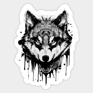 Stamped Dripping Wolf! Sticker